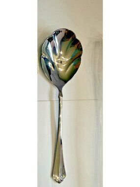 Oneida Cube Juilliard Shell Solid Serving Casserole spoon 8 7/8"